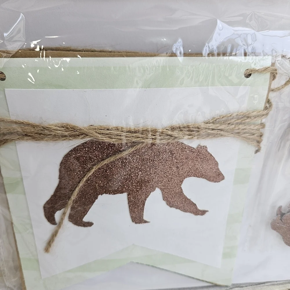Baby Bear Party Decorations Set with Confetti and Banners